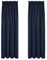 Deconovo Blickdichte Gardinen Dicke Vorhänge Verdunkelungsvorhänge mit Kräuselband Winter, 200x140cm(HöhexBreite), Dunkelblau, 2er Set