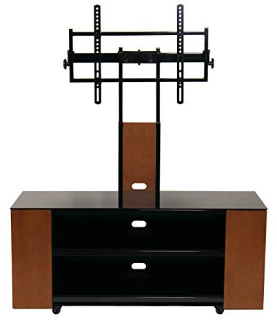 TransDeco TD987DB - Mueble de DVD para TV, 90 pulgadas, abedul oscuro/negro