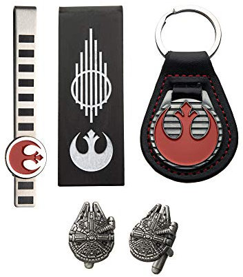 Star Wars Rebel Keychain, Tie Clip, Money Clip and Cufflink Set