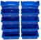 The Workplace Depot Large Plastic Stackable Blue Storage Bins for Parts and Picking - Pack of 10 - 130(H) x 290(W) mm, Small Part Storage Bins