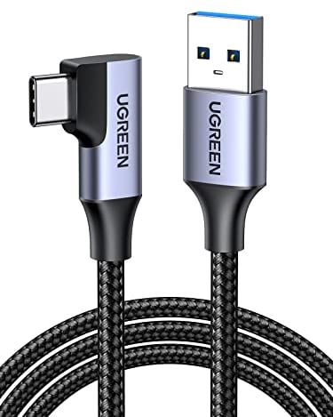 UGREEN Right Angle USB C Cable 3.0 5Gbps USB C Charger Cable Fast Charge Compatible with iPhone 16/15 Galaxy S24 S23 Ultra Mi 13 Redmi Note 10 Pixel 8 7 Huawei P50 P60 Pro (2M)