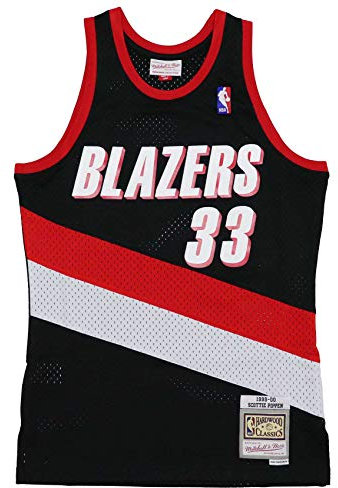 Mitchell & Ness NBA Portland Trail Blazers Scottie Pippen Swingman Trikot Herren schwarz/weiß, M