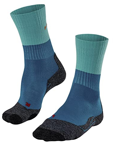FALKE TK2 Crest Wandersocken mittelstarke Polsterung antiblasen warm Trekkingsocken Thermo atmungsaktive schnelltrocknende klimaregulierende geruchshemmende Wolle Funktionsmaterial für Damen 1 Paar