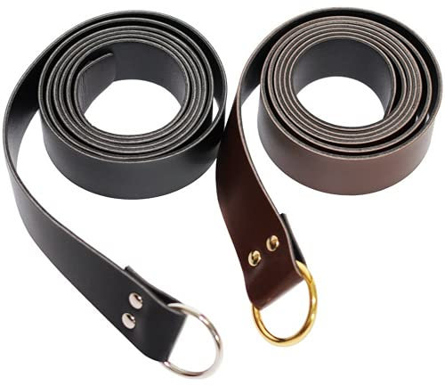 Linghe Mittelalterliche Renaissance Taille Ring Gürtel Erwachsene Männer Viking Knight Pirate Cosplay (Schwarz)