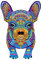 Funnli Holzpuzzle Erwachsene, Einzigartige Tierförmige Holz Puzzle(Französische Bulldogge) (S-21 * 14.4cm-100 Stück)