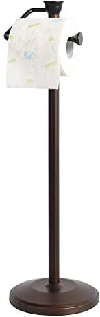 ZCCZ Support Papier Toilette sur Pied, Porte Rouleau Séparé de 5 Rouleaux, Dérouleur et Support Bronze