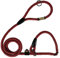 Laisse pour Chien en Corde avec Collier Matingale, Anti-Traction. 160M. Rouge&Noir