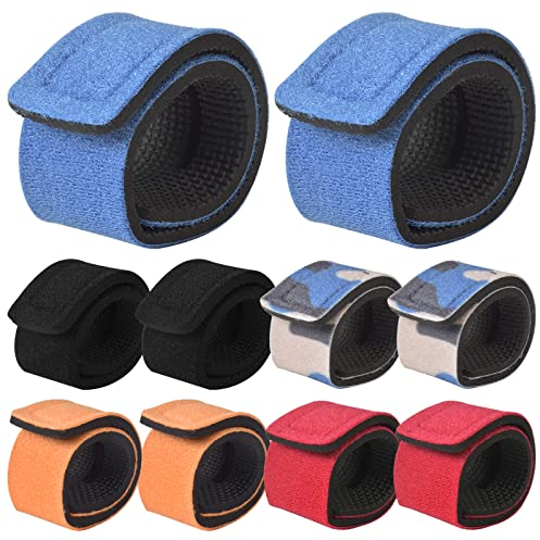 10 Stück Angelrute Gürtel, Angelrute Gürtel Rutenklettband Elastische Einstellbar Angelruten Bänder Rutenbänder Angelrute Rutenband für Bündeln Angelruten, Badmintonschläger, Golfschläger (5 Farben)