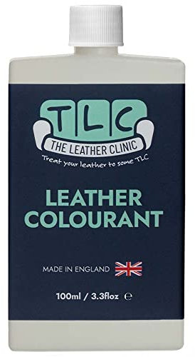The Leather Clinic Leather Colourant | Leather Dye Repair Paint | Recolour Furniture, Sofas, Car Seats (Light Grey, 100ml)