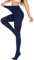 DUCMODA Collant Femme Taille Haute 80 denier Doux Semi Opaque Extensible Bleu Marine m