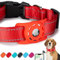 Konity AirTag Katzenhalsband, kompatibel mit Apple Airtag, Nylon, für Kätzchen, Welpen, mit Silikonhalterung für kleine Hunde, Rot, Größe XS: 20,3 - 30,5 cm Halsumfang, Rot