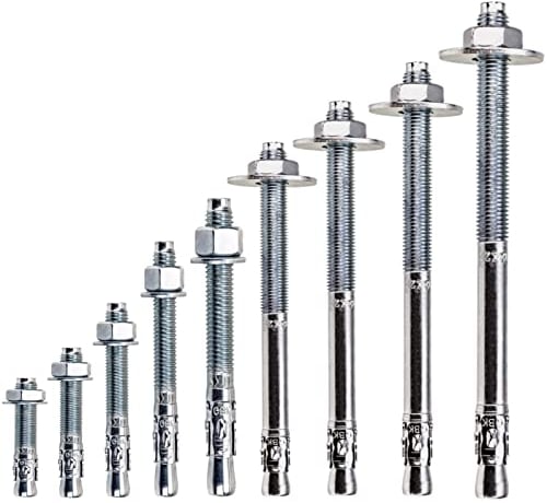 Schwerlastanker OPTION 7 Bolzenanker verzinkt mit ETA Zulassung in Industriequalität Ankerbolzen Keilanker Schwerlastdübel (M16x400-10 Stück)