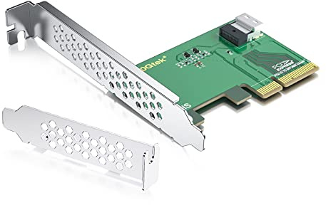10Gtek PCIe to SFF-8654 Adapter for U.2 NVMe SSD, PCIe4.0 X4, (1x) 4i SFF-8654