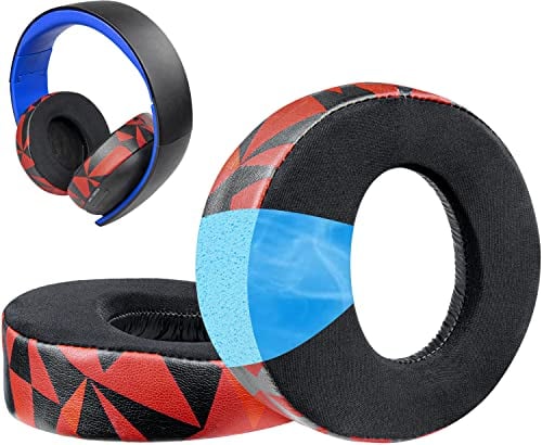 SOULWIT Kühlgel Ersatzpolster Ersatz Ohrpolster für Sony PS4 Gold Wireless Stereo Headset, Ersatzohrpolster für Version 2014, Kopfhörermodell CECHYA-0083