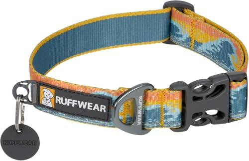 RUFFWEAR CRAG Hundehalsband, mittelgroße Hundehalsband mit Aluminium-V-Ring, Längenverstellbar, Haustier-Hundehalsband, bequemes weiches Halsband, Premium-Tierhalsband mit Hundeleine-Befestigungsring,