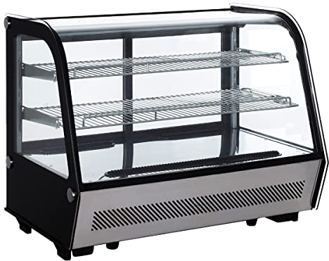 GGM Gastro | TKVNR120 | Tisch-Kühlvitrine - 120 Liter - 690mm - rund - mit 2 Ablagen