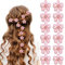 12 Stück Blumen Haarspangen, Mini Blumen Haarklammer Trendige Flower Hair Clip Niedliche Trendige Flower Hair Clip, Rutschfeste Kunststoff Haarspange Für Valentinstag Party Hochzeit Strand Party Pool
