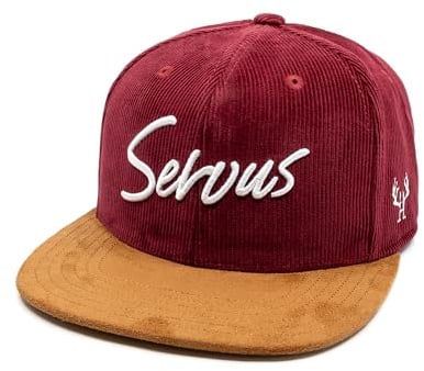 Du Hirsch Bayerisches Snapback Cap Servus Weinrot Cord One Size