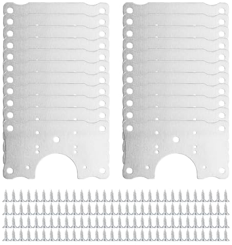 Scharnier Montageplatte Fix, Schrankscharnier Reparaturplatte Türscharnier Reparatursatz, Professionelles Scharnier Reparaturset zur Verstärkung von Scharniertürverkleidungen 20 Sets