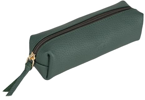 Stifte-Etui, Stylisches Stiftemäppchen mit Reißverschluss, Tasche für Kugelschreiber, Füller, Pinsel etc, Federmäppchen für Schule, Uni & Büro, Schminktasche Multibox (Grün)