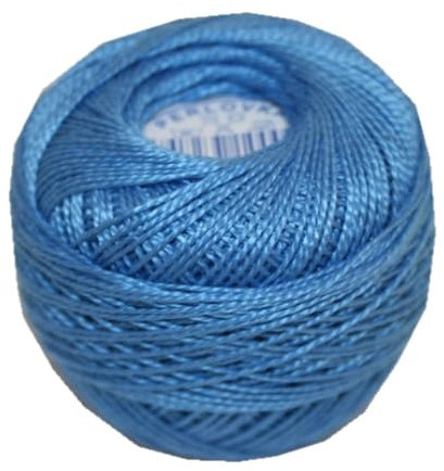 PERLOVKA Kreuzstichgarn Baumwolle Perlgarn 10g 85m blau (5642)