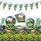 Dinosauri Party Decorazioni - Compreso Dinosauri Piatti di Carta Tovaglioli, Tazze, Tovaglia Dino, Banner per Bambini Baby Shower Dinosaur Forniture di Compleanno, Serve 20