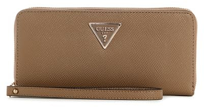 Portafoglio donna Guess zip around Laurel slg dark taupe A25GU44 ZG8500146 MARRONE