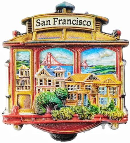 Kühlschrankmagnet San Francisco, Vereinigte Staaten von Amerika, Tourismus, Souvenir, 3D-Dekoration, Bastel-Kollektion