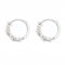 Perlen Ohrringe, Sterling Silber Creolen Ohrringe für Frauen Creolen mit Gedrehten Perlen, Damen-Creole aus 925 Sterlingsilber und Kunstperle, Braut Ohrringe Mädchen Perlenschmuck (Silber)