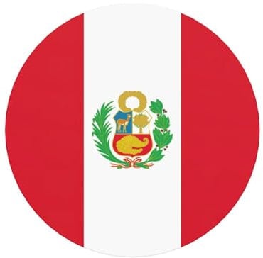Runde weiche magnetische Kühlschrankmagnete mit Flagge von Peru, entworfen mit einzigartigen Mustern und perfekten Materialien