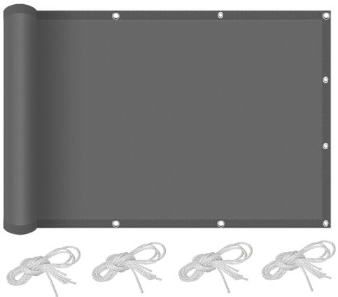 Tenda parasole impermeabile grigio scuro 0,5 x 0,5 m, su misura, per patio, giardino, pergola, blocco UV 98%, dimensioni personalizzabili