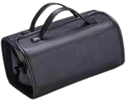 PNZLZIA wasserdichte Kosmetiktasche aus Leder, abnehmbar, 4 in 1, tragbare 4-in-1-Kosmetiktasche zum Zusammenfalten – großes Fassungsvermögen, aufrollbare Make-up-Tasche (Black,One Size)