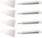 MAGICLULU 4 Stück Grillspatel Pizzateig Pizzableche für den Ofen Pizzastahl Pizzaschneiderrad Pizzaroller pizza set pizza shovel praktischer Pizzaheber Kuchenschaufel Rostfreier Stahl Silver