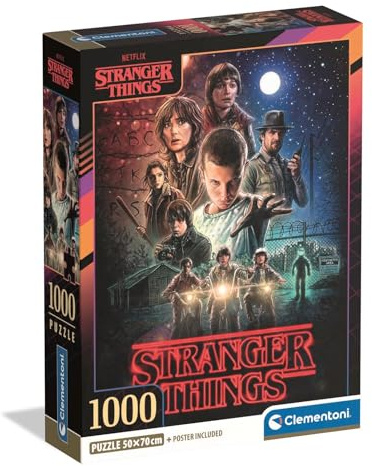 Clementoni Puzzle Stranger Things 1000 Teile Erwachsene - HQ Collection | 70 x 50 cm - Anspruchsvolles Puzzle 14-99 Jahre - 39978