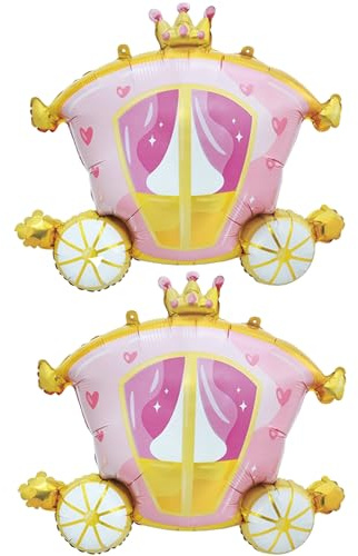 Prinzessin Auto Ballons Mädchen Geburtstag Ballon große Prinzessin Auto Ballon rosa Ballons Prinzessin Party Dekoration Mädchen Geburtstag Party Dekoration Baby Duschen Hochzeit Supplies（2pcs）