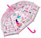 PERLETTI Parapluie Licorne Transparent Enfant - Long Parapluie Cloche Résistant et Coupe Vent - Grand avec Ouverture de Sécurité Manuelle - Fille 3/6 Ans - Diam 64 cm Cool Kids (Rayures)