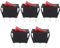 Pesfehhy 5 pezzi AC 16A / 250V 20A / 125V Rosso Illuminato Luce On Off SPST barca interruttore a bilanciere