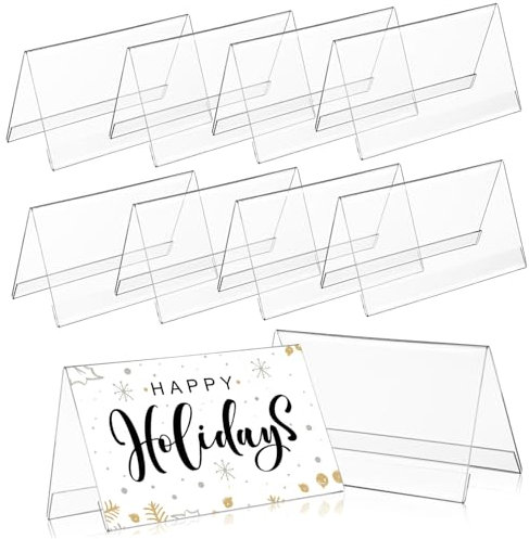 Artibetter 10 Piezas tarjetas de mesa de conferencias Nombre de escritorio de placa soporte de exhibición tarjetas de lugar Pararse placas de mesa tiendas de nombre de escritorio Acrílico