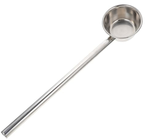 Sosoport Edelstahl Schöpfkelle Mit Langem Griff Für Küche Wasserkelle Aus Rostfreiem Stahl Ergonomisches Design Für Suppenlöffel Silber