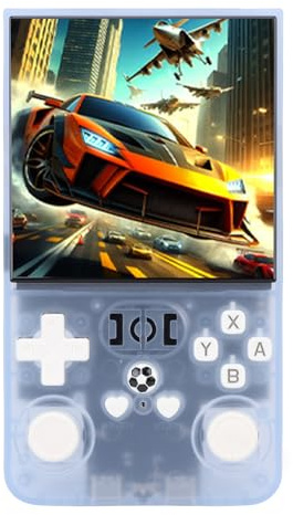 banapoy Retro Handheld Game Console, 4 Zoll Bildschirm Tragbare Retro -Gaming -Konsole in 60 Emulatoren, Pocket Classic Video Gaming Player für Reisen (Blue)