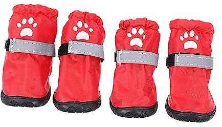 Parliky 4stücke wasserdichte Haustierstiefel Für Hunde Outdoor-Schuhe Hundeschuhe rutschfest Geeignet Für Drinnen Und Draußen