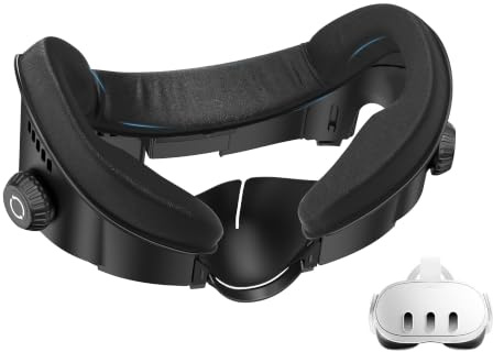 AMVR FC4A Face Cover Pad Facial Interface Compatible with Meta/Oculus Quest 3 Accessories, Ice Silk Cushion with Ventilation Design, For Halo Head Strap with Fan (NOT Compatible with Quest 3S)