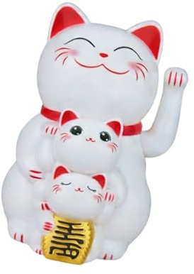 Solars Energys Power Maneki Neko Chats chanceux Chats Chanceux Bras Agitant Chanceux pour Décoration Maison Voiture Fengshui Décorations