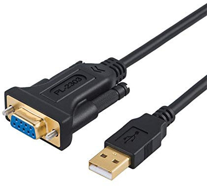 USB to Serial Cable 1M, USB to RS232 Female DB9 9-pin DCE Converter Cord Gold Plated with PL2303 Chipset for Connecting Cisco Switches, Cashier Register, Modem, Scanner, Digital Cameras, CNC, Printer