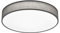 lightling modern LED-Deckenleuchte Chantal mit integriertem 40W LED Leuchtmittel (A+) und Fernbedienung (dimmbar und Lichtfarbe verstellbar), Stoffschirm grau, ø 60 cm, Höhe: 10 cm