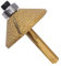 KATSU Tools Die Grinder Burr Diamond Router Bit 1/4 Shank 46# Conical 90Deg W/Bearing