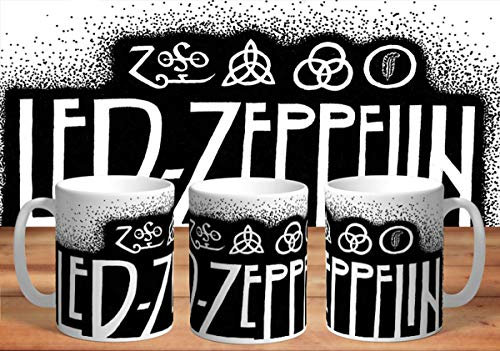 Mugtime (TM) - Led Zeppelin Symbols - Rock & Roll Inspired Ceramic Coffee Tea Mug Cup 11oz 330ml