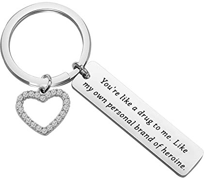 Twilight Inspired Jewelry You're Like A Drug To Me Schlüsselanhänger Bella Edward Vampirgeschenk, 5*1.2,