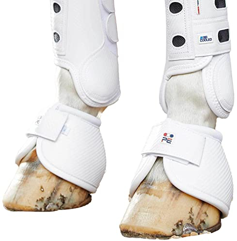 Premier Equine Hufglocken Carbon Tech Kevlar No-Turn Over Reach Boots White XL