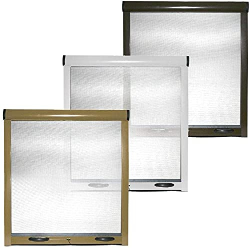 ZANZARIERA A RULLO AVVOLGIBILE RIDUCIBILE CON FRIZIONE FINESTRA KIT ZANZARIERE (120X170 MARRONE)